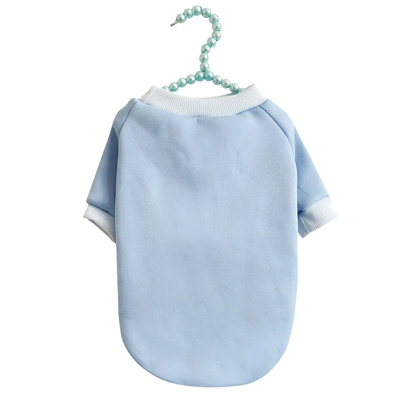 Warm and Fleece Dog Clothes Small Dog and Cat Clothes Pet Sweatshirt Autumn and Winter New Comfortable Breathable