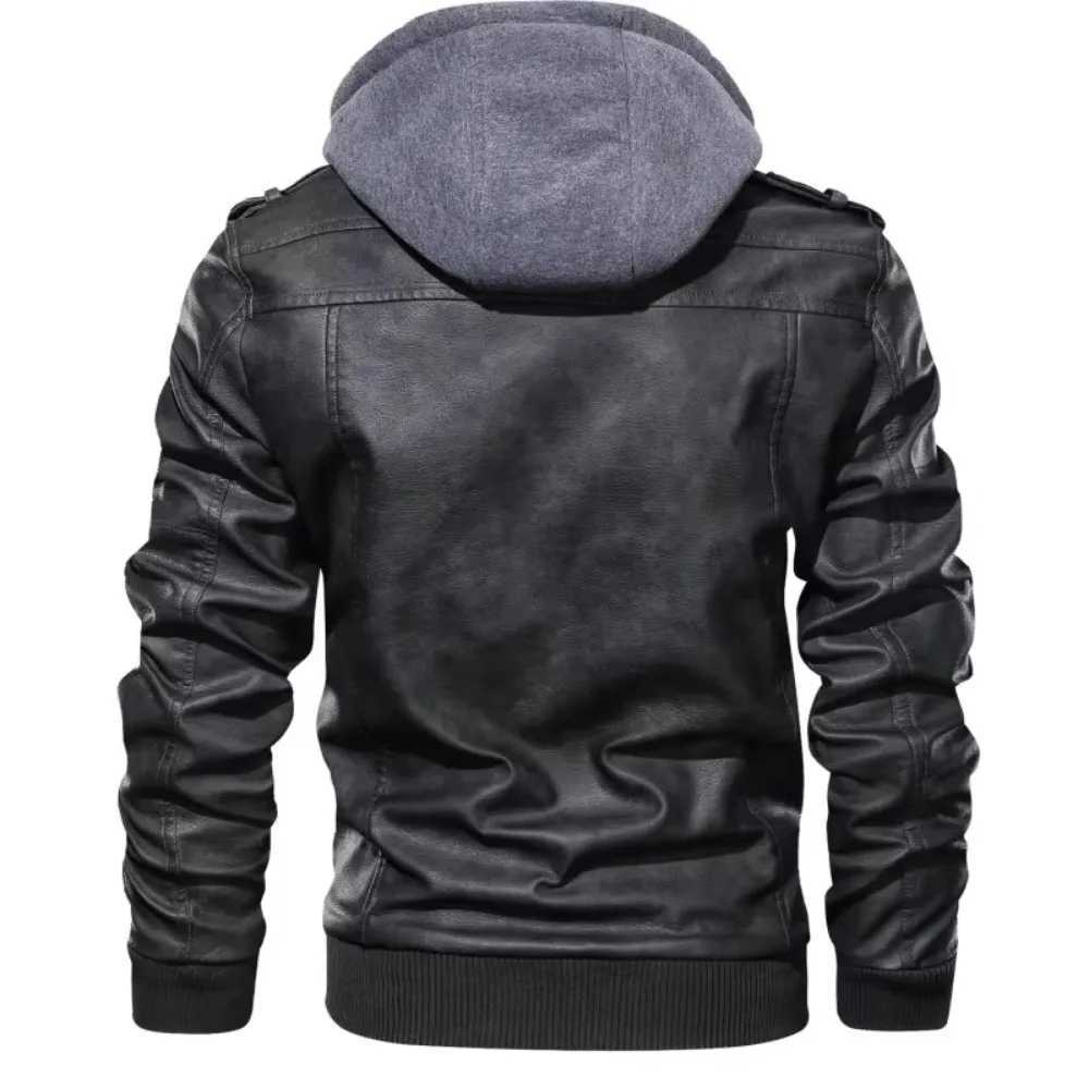 Brand Clothing EU Size SA722 KB New Mens Leather Jacket Autumn Casual Motorcycle PU Jacket Bicycle Leather Jacket W240912