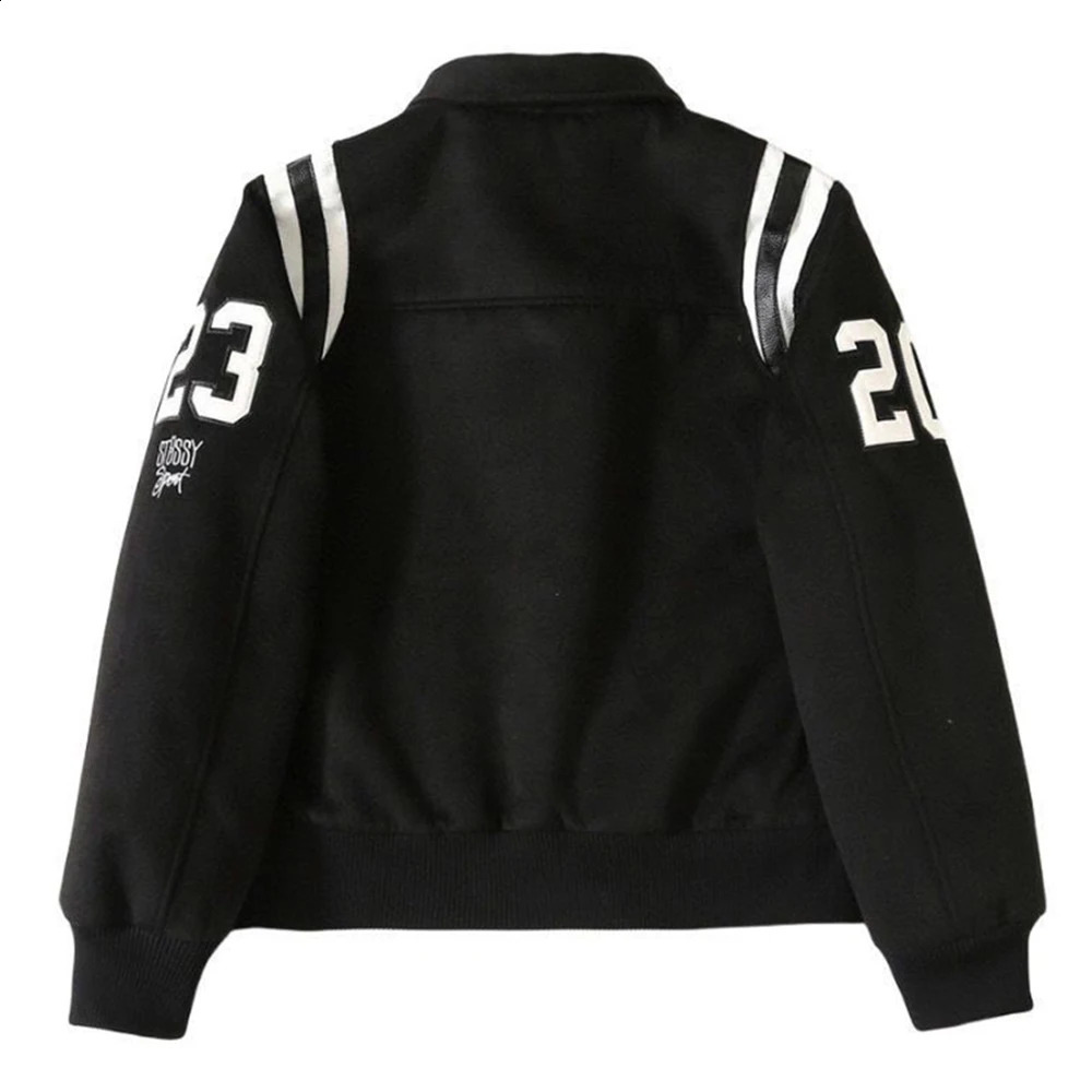 American Thick Cold Jacket Autumn Winter Street Stand up Embroidered Comparison Hip Hop Baseball Uniform 240906