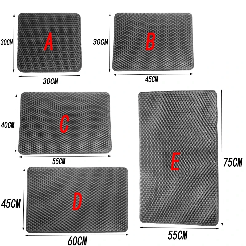 Cat Litter Mat Double Layer Waterproof Urine Proof Trapping Mat Easy To Clean Non-Slip Toilet Pad Cat Scratch Pad Large Foot Pad