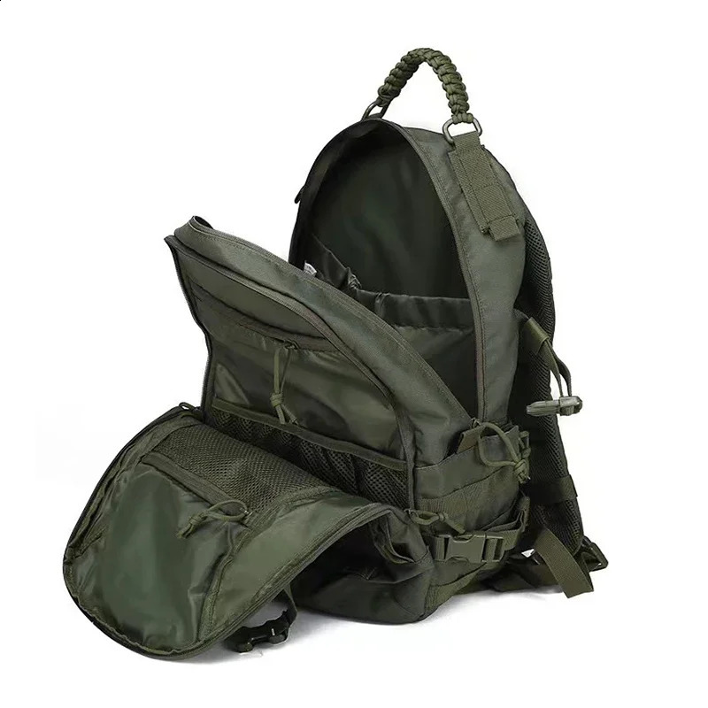 Mens Military Tactical Backpack Outdoor Waterproof Camping Hunting Hiking Sports Bag Soft Back Large Capacity Military Molle Rucksack 241008