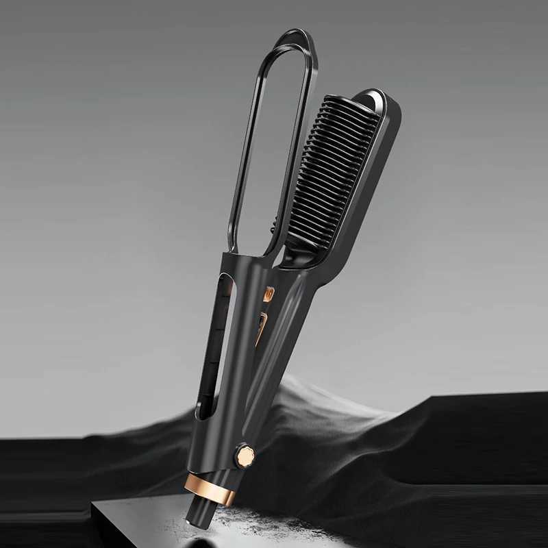 Professional Negative Ion Hot Comb Hair Straightener Brush Fast Heating LCD Ceramic Salon Hair Straightener Comb W250814