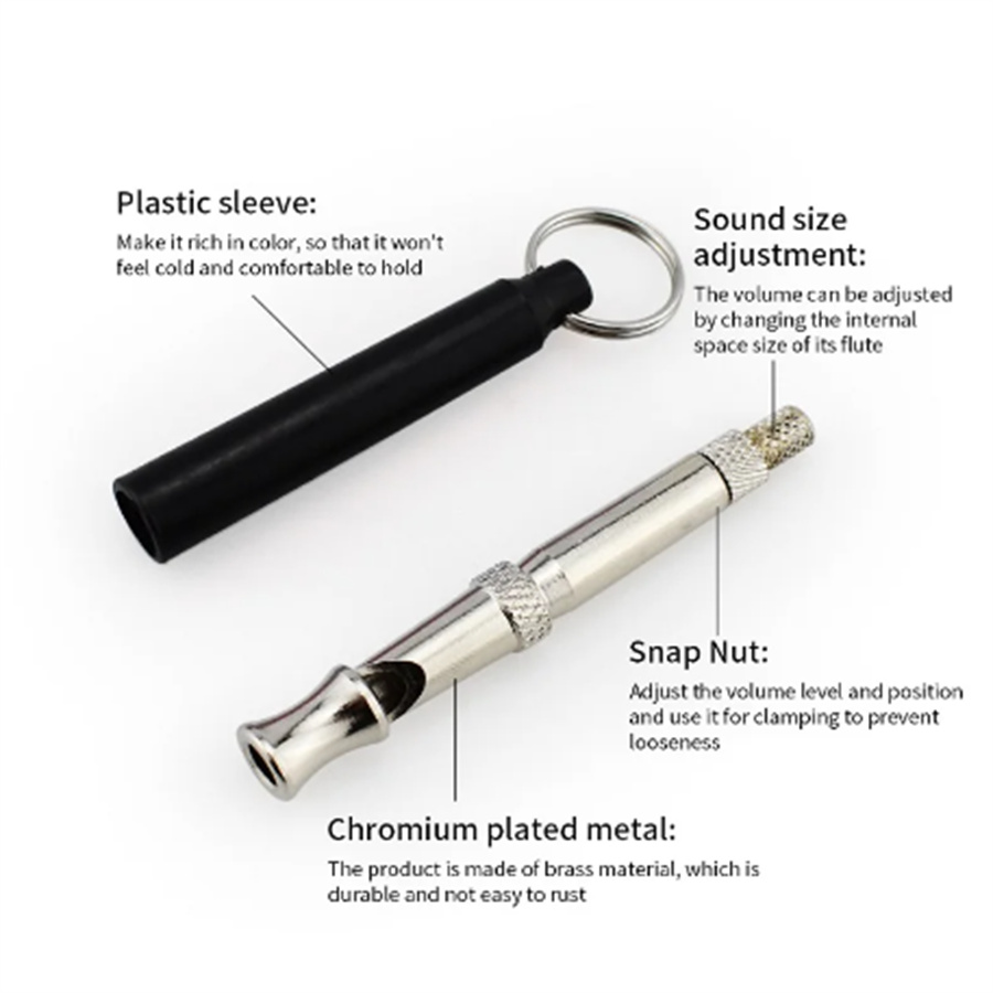 One Piece Random Color Ultrasonic Whistle Adjustable Dog Whistle Dog Training Device Pet Stainless Steel Dog Training Whistle