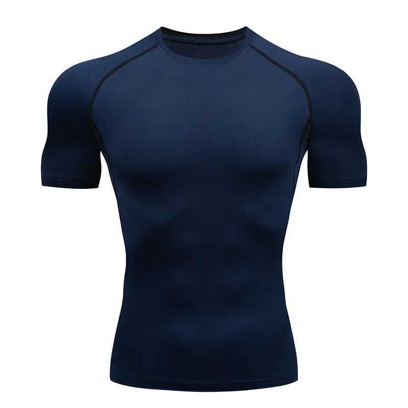 Mens Running Compression Shirts Quick Dry Soccer Jersey Fitness Tight Sportswear Rash Guard Athletic Gym Sport Short Sleeve Shirt W250214