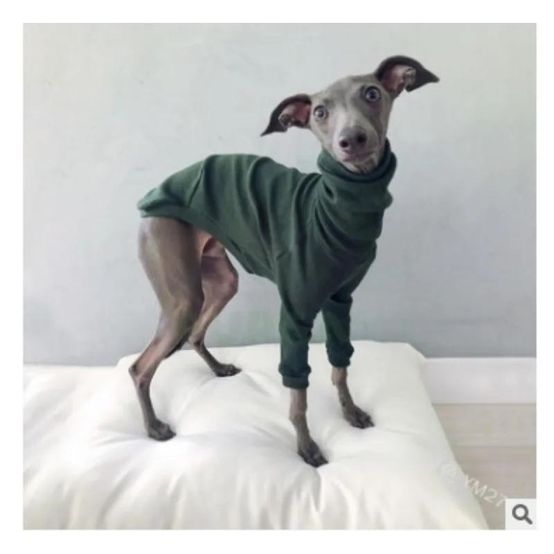 Dog Winter Clothes Fleece Whippet Vest Large Dogs Cotton Italian Greyhound Clothes Turtleneck Dog Clothes Soft Fleece Hoodie