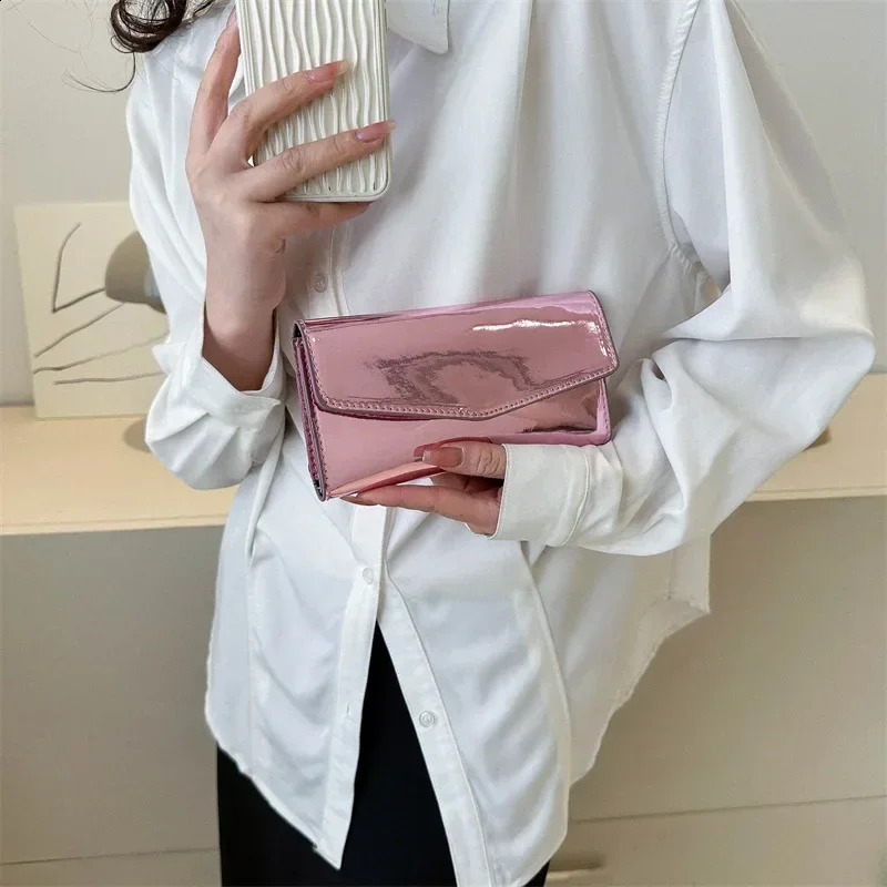 Fashion Women Long Patent Leather Wallets Purses Female Handbags Coin Purse Cards Holder ID Holder Foldable Wallet Lady Clutch 240909