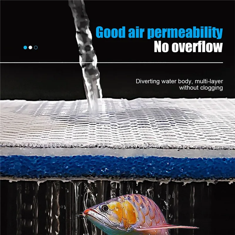 Aquarium 8D Sponge Fish Pond Filter Cotton Cleaning Purifier Water Purification Without Gel Cotton Filter Medium Cotton