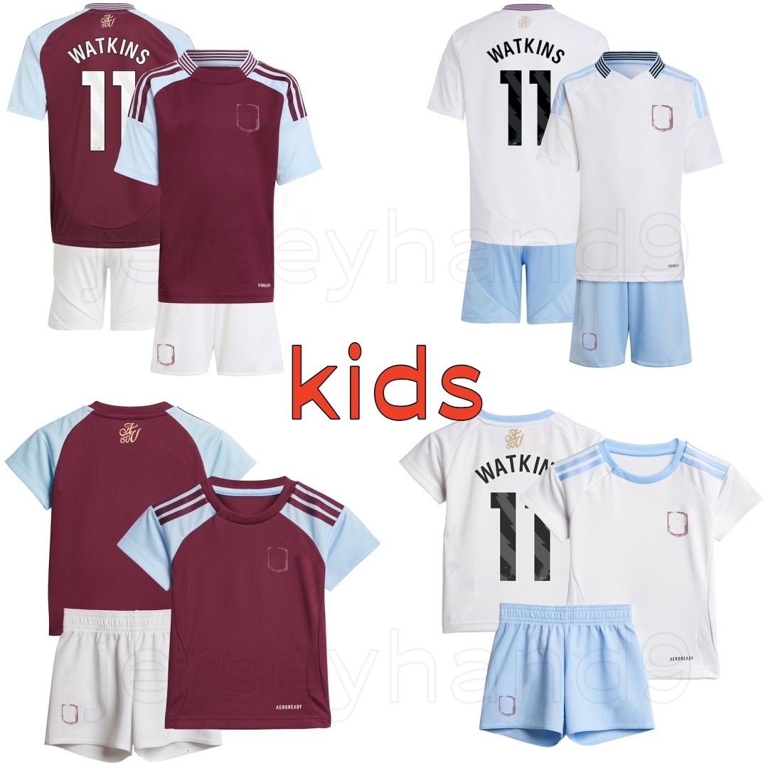 Baby Kids Clothing TIELEMANS, J.DURAN, BUENDIA, WATKINS kids kit sets Children athletic outdoor apparel jerseys AsTOn VilLaS 24 25 Christmas Gift.