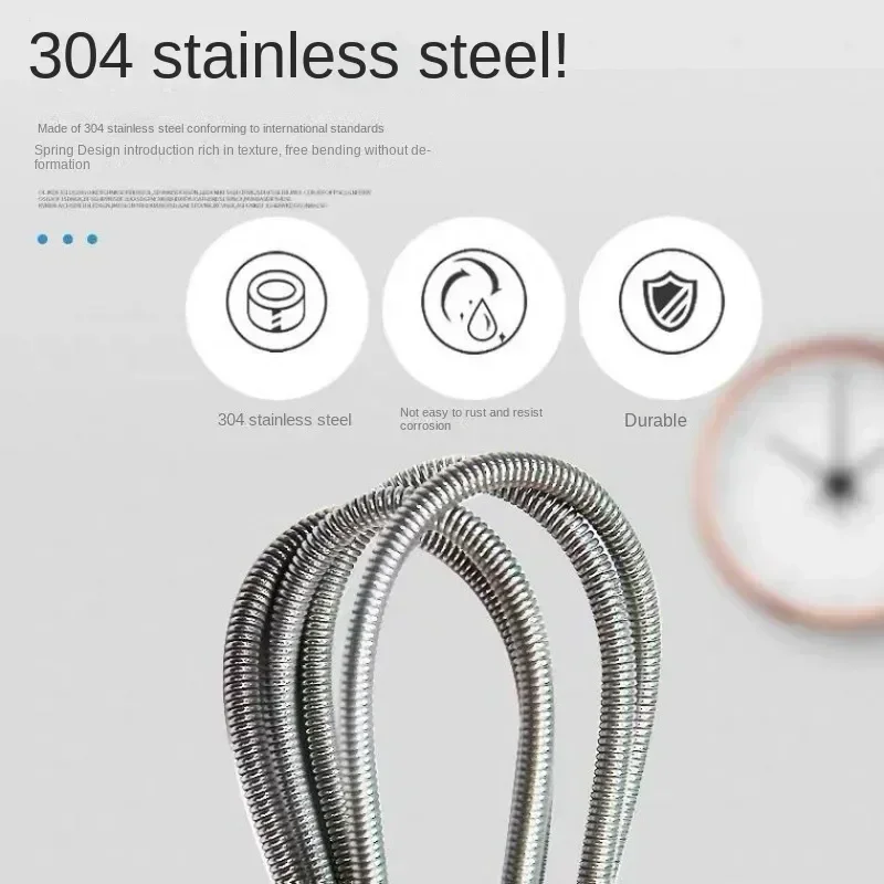 90cm Aquarium Cleaning Tools Flexible Stainless Steel Tube Nylon Brush Fish Tank Accessories For Cleaning Pipe Hoses Aquariums