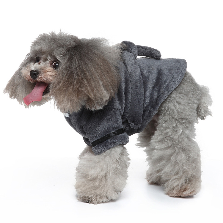 Wholesale Custom Logo Hot Selling Pet Bath Robe Drying Soft Towels Pet Sleepwear Hooded Absorbing Dog Bathrobe