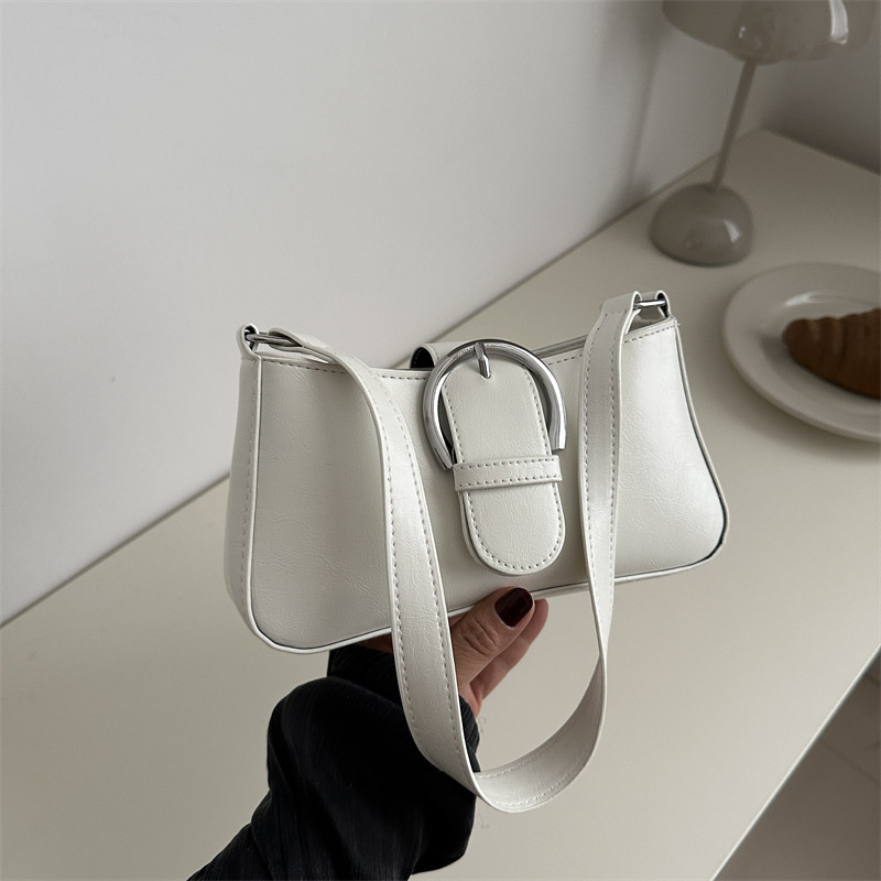 new Senior sense niche silver bag women all-shoulder armpit bag crossbody small square bag