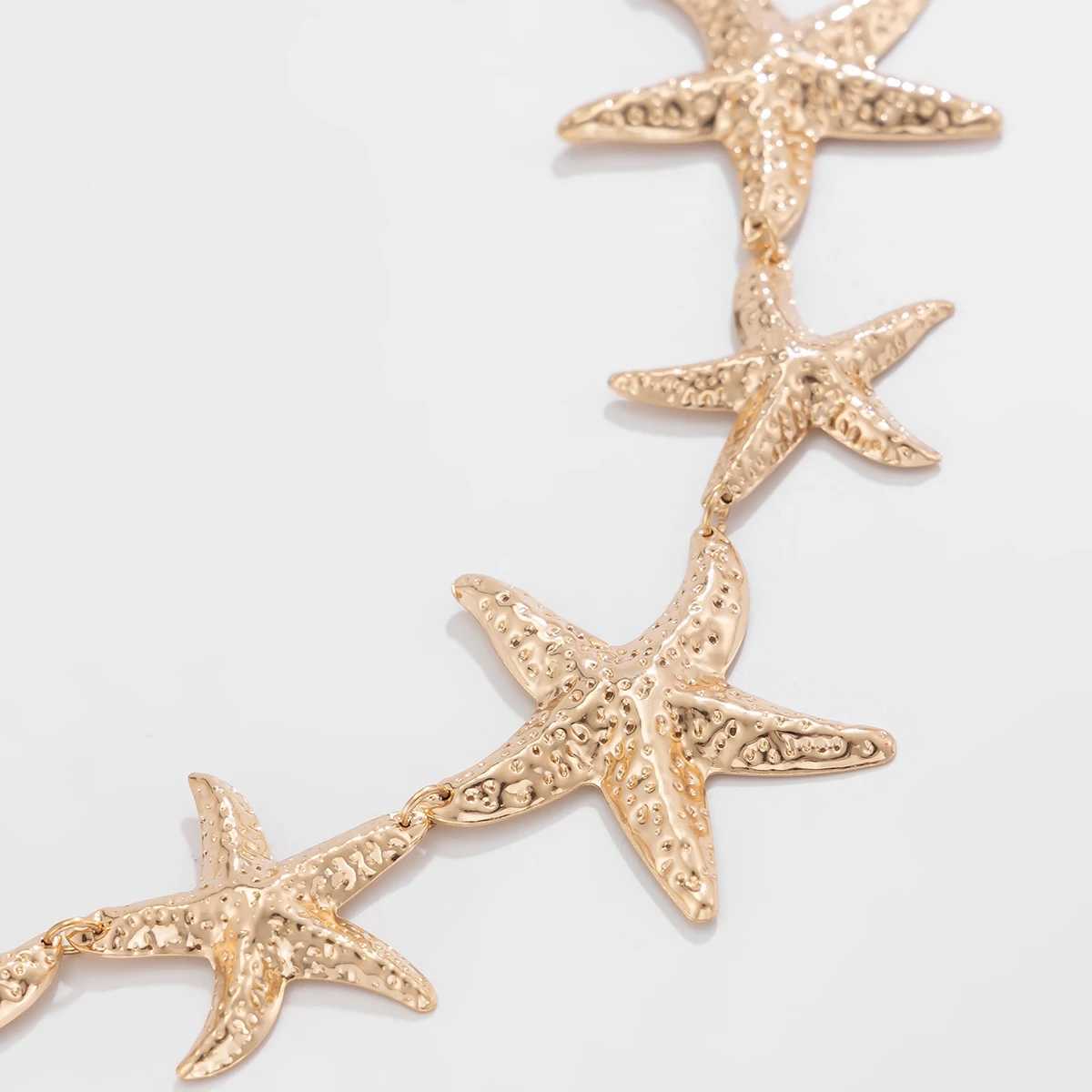IngeSight. Z Fashion Charm Gold Sea Star Waist Belly Chain Suitable for Warm and Sensual Summer Beach Body Chain Jewelry Accessories X250410
