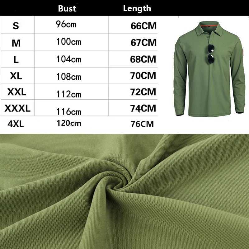 casual men polo shirts Tactical Military Mens long sleeve Shirt Solid Army Hunting Climbing Tee Shirt Quick Dry Breathable TopsX240912