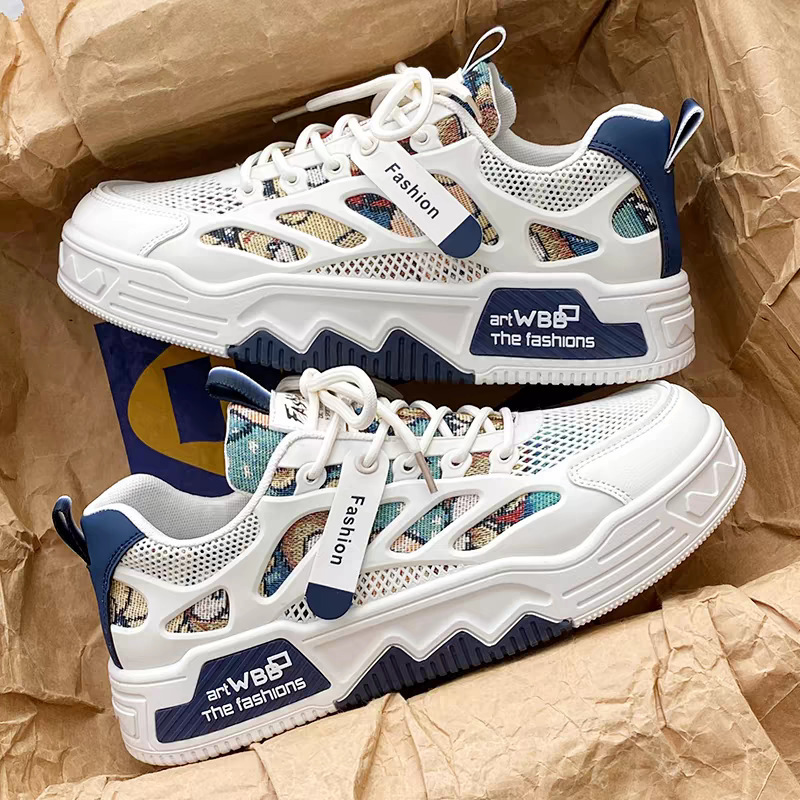 2024 new free shipping casual shoes breathable and versatile niche original casual board shoes thick soled non slip sports trendy shoes