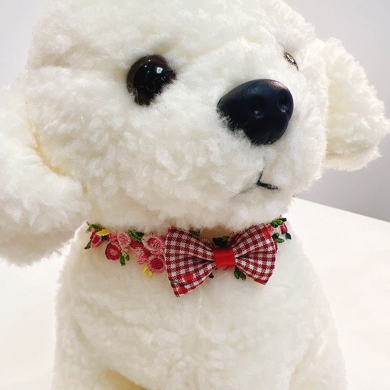 Adjustable Cat Collar,Handmade Flower Bow Puppy Dog Collar Neck Cute Cat Pet Necklace Collars Pet Accessories for Cats & Puppies