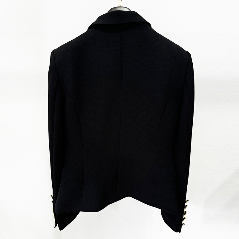 business suit In stock 2024 new european and american star fashion color blocked metal rose button slim fit suit jacket