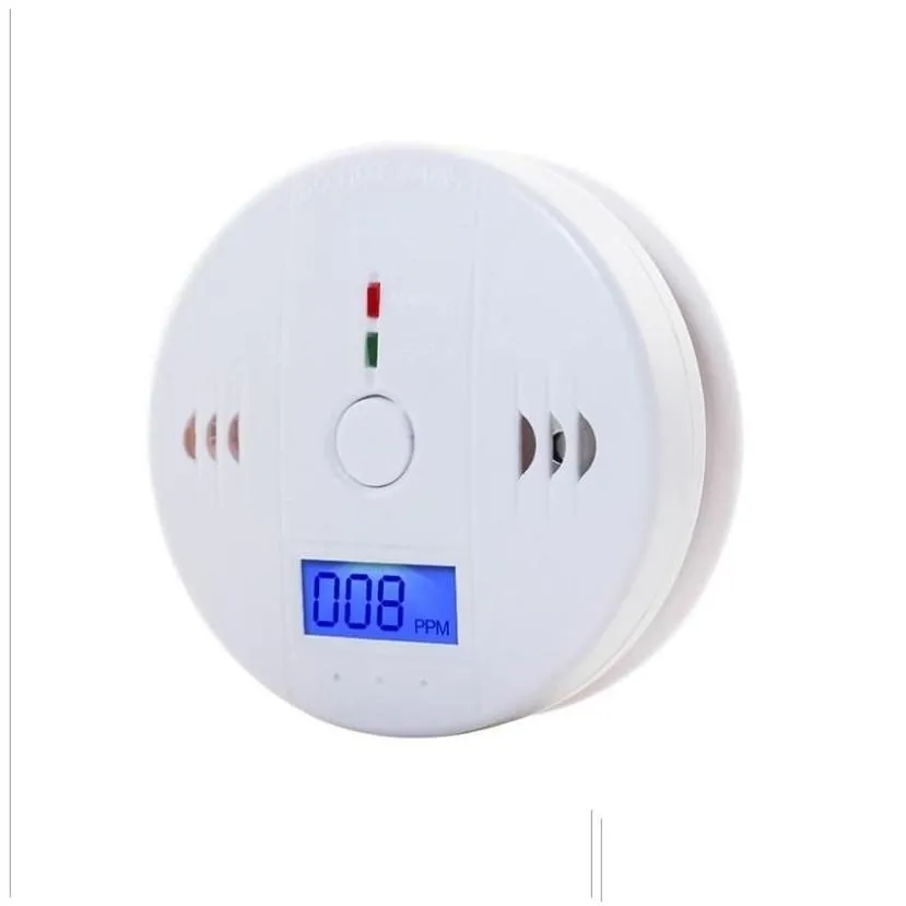 wholesale Carbon Analyzers Wholesale Co Monoxide Tester Alarm Warning Sensor Detector Gas Fire Poisoning Detectors Lcd Display Security Survei 123