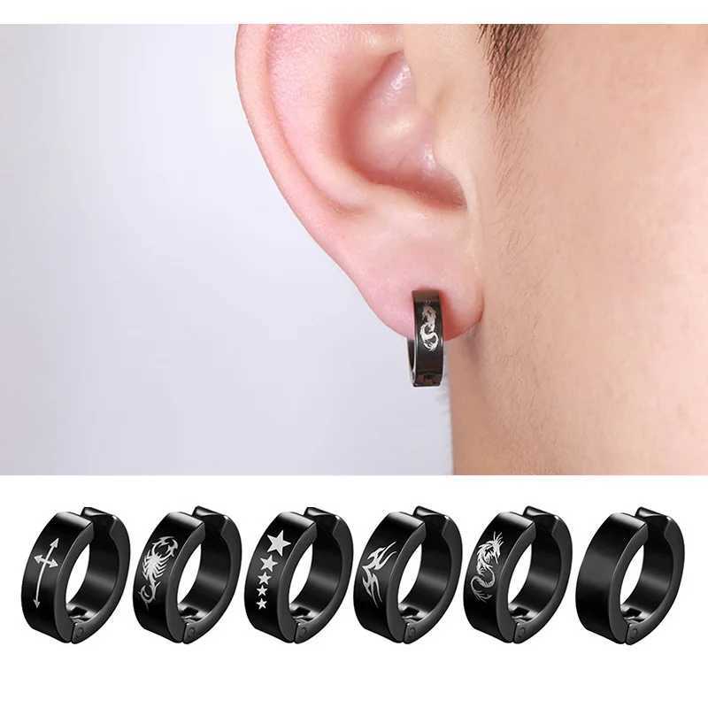 1 Piece Gothic Ear Clip Hoop Earrings for Men/Women Stainless Steel Painless Non Piercing Fake Earrings Jewelry GiftsX240913