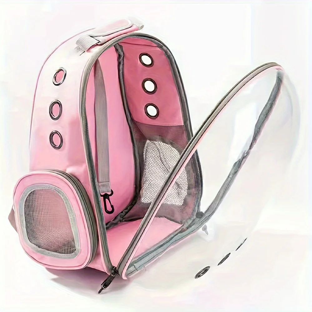 Portable Transparent Space Capsule Pet Bag for Going Out, Breathable Cat Backpack, Cat Bag