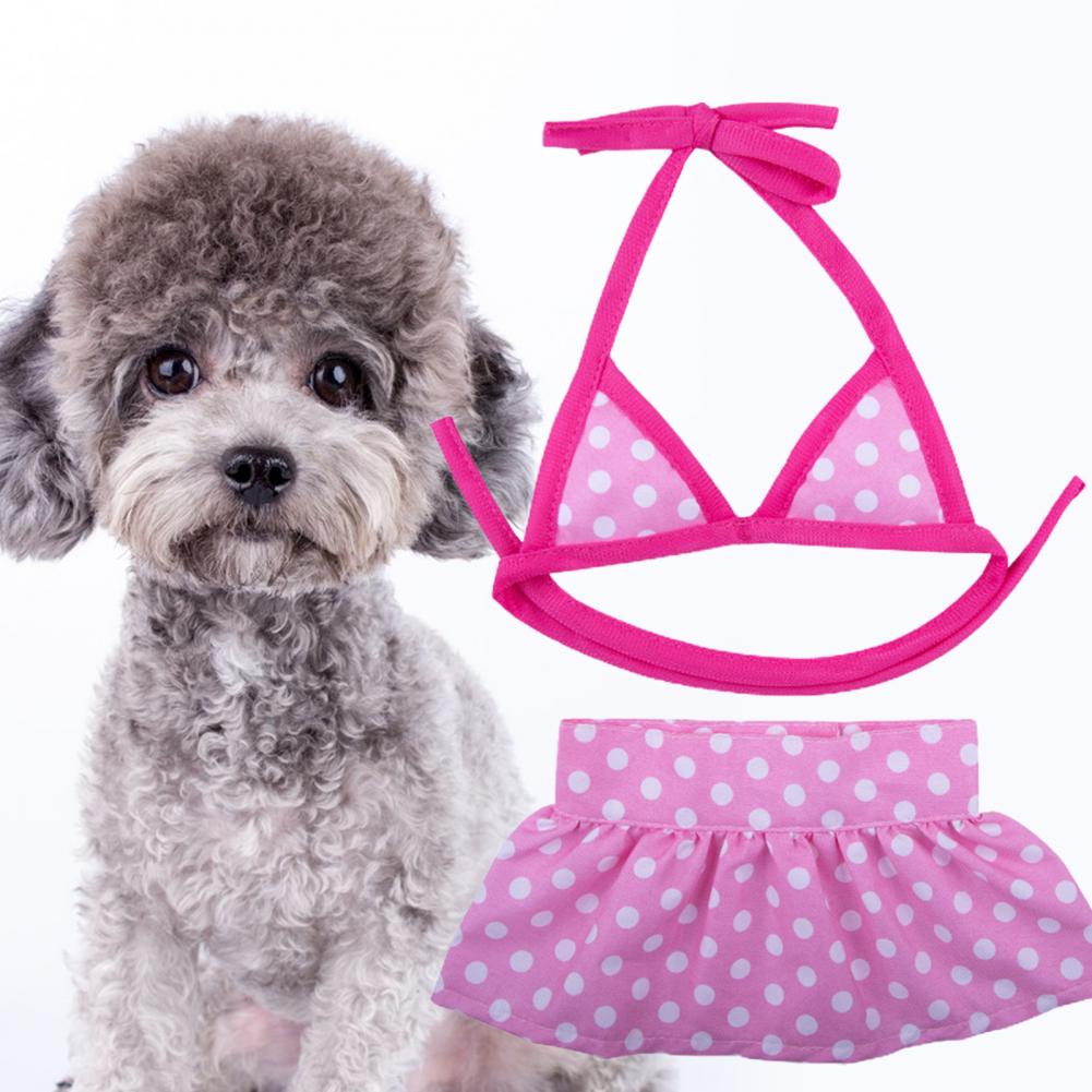 1 Set Pet Swimsuit Pretty Summer-Themed Dog Bikini Small Dogs Bathing Suits Breathable Dog Bikini