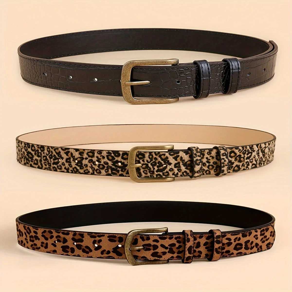 New womens belt American style retro belt sexy leopard print design jeans dress decoration wide belt W240912