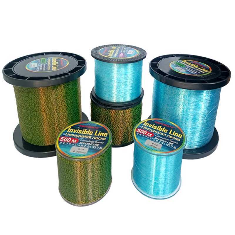 3000m 1000m Invisible Fishing Line 3D Spoted Bionic Fluorocarbon Coated Monofilament Nylon Line Speckle Carp Algae Fishing Pesca Y240911
