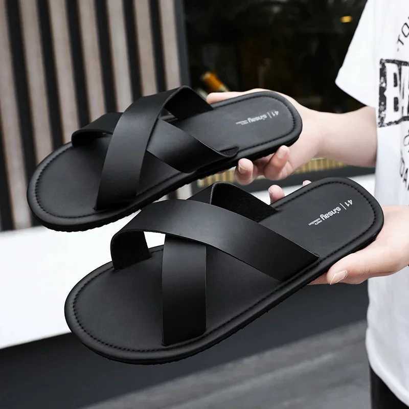 New Slippers Mens Summer Casual Shoes for Men Outdoor Comfortable Soft Sole Slides Beach Sandals Size 39-46 DropshippingXJ250326