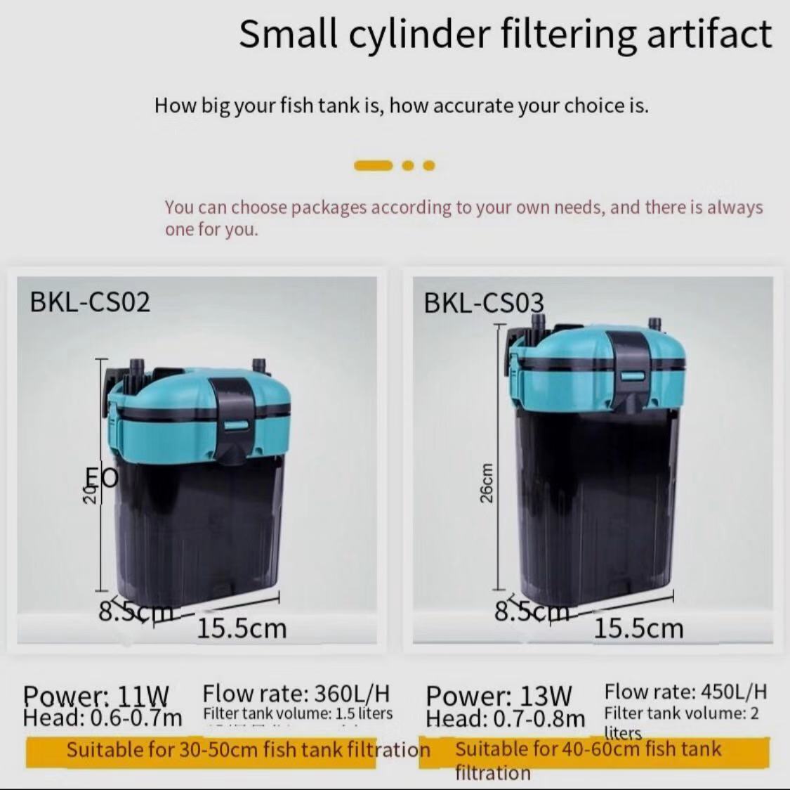 Fish tank external filter barrel three-in-one water purification circulating filter pump hanging waterfall aquarium accessories，