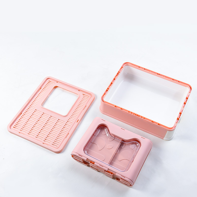 2024 Fully Enclosed Cat Litter Box with Lid Collapsible Ultra Cat Litter Box Drawer Cat Litter Pan