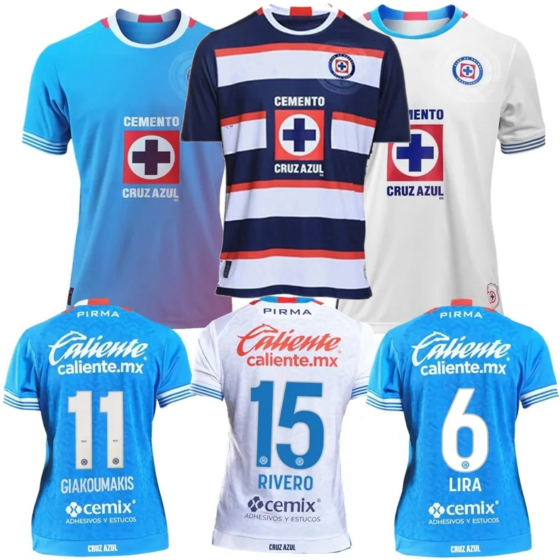 Liga MX Cruz Azul Soccer Jerseys 2023 2024 2025 RODRIGUEZ SALCEDO RIVERO VIEIRA SEPULVEDA CAMBINDO ANTUNA ROMERO home away 3rd 23 24 25 football shirt