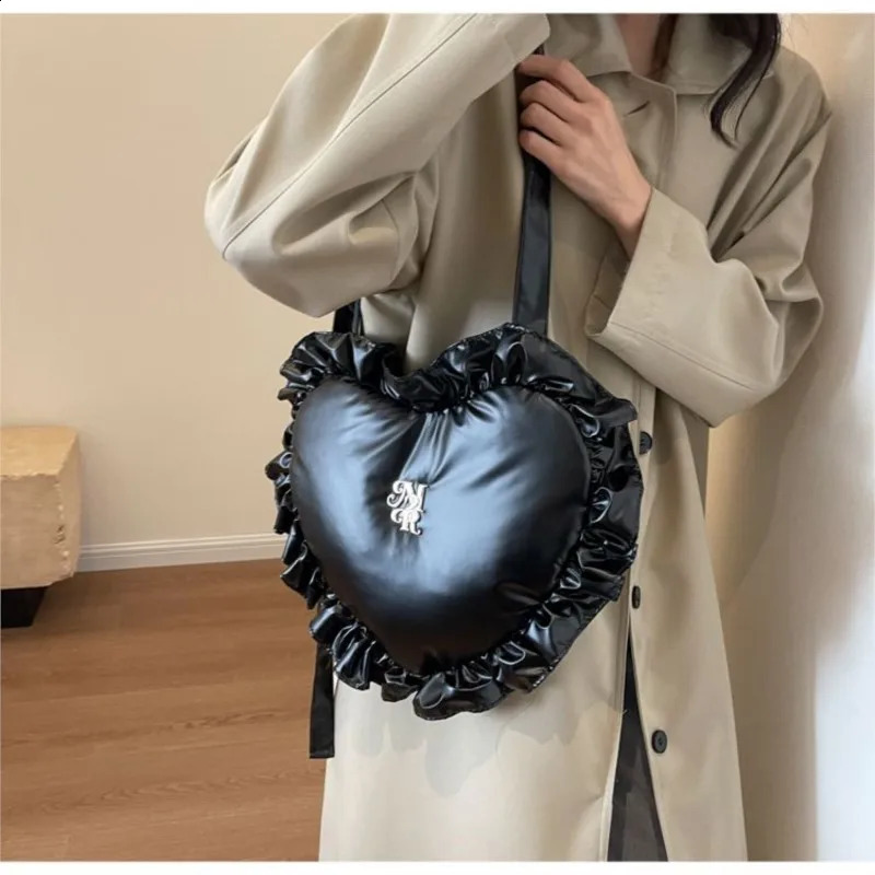 JIAERDI Sweet Cool Heart Silver Y2k Bag Women High Street Pu Leather Soft Chic Handbag Purse Ladies Retro Casual Bolso Mujer 240926