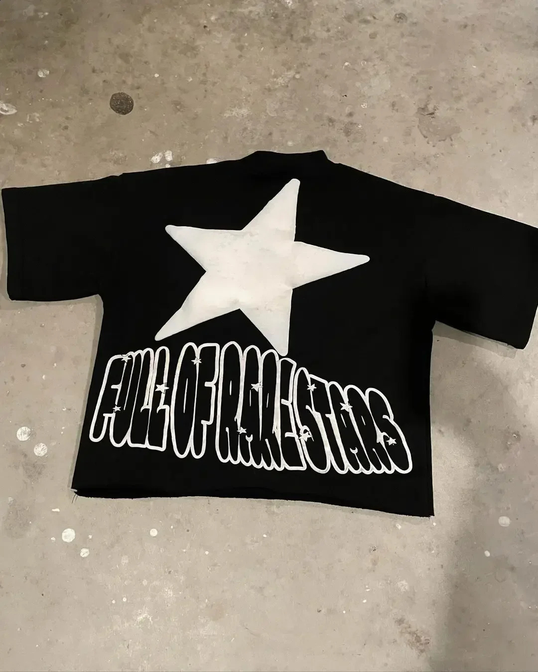 High Street Goth Pink Star Printed T-shirt Street clothing y2k top oversized graphic T-shirt Harajuku short sleeve men wear 240911