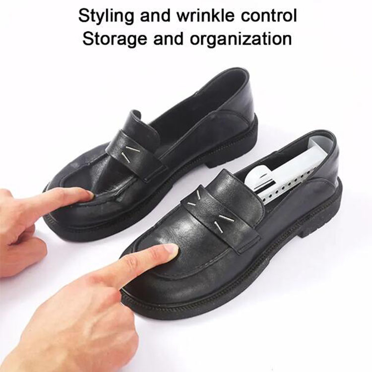 1pair Shoe Stretcher Practical Black White Adjustable Plastic Shoe Trees men women leather shoes sport shoe shaper shoe support