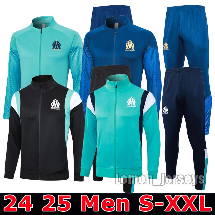2024 2025 MILIK PAYET tracksuit Soccer training jacket Survetement 24 25 OM Full-zipper long-sleeved soccer football tracksuits jacket chandal futbol