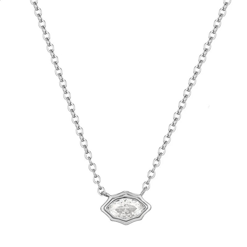 steel zircon oval pendant necklace suitable for women simple and fashionable gold-plated crystal wedding jewelry accessories 240911
