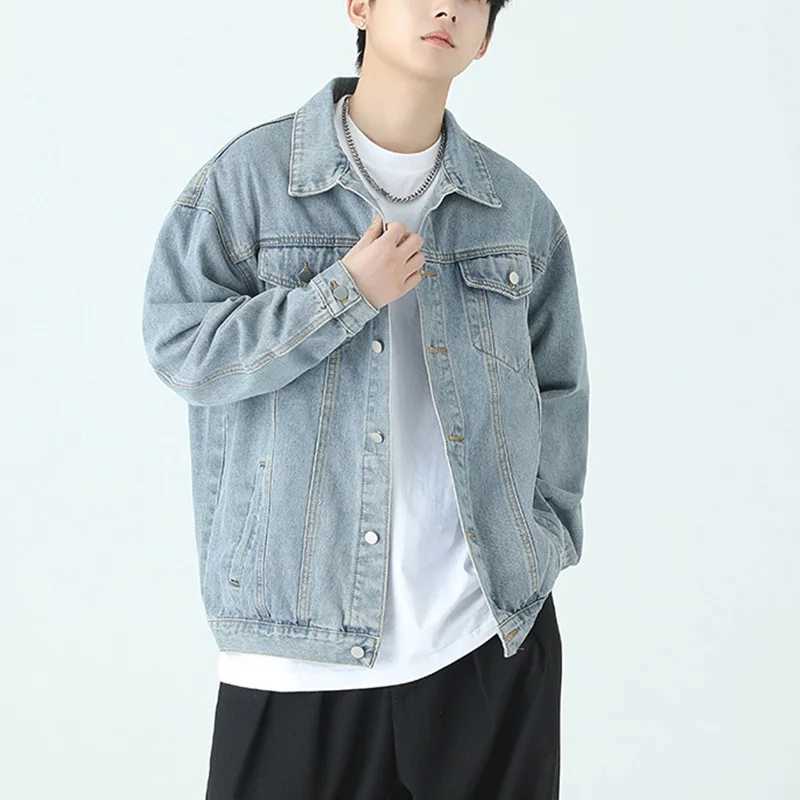 Spring/Summer American Retro Graffiti Cowboy Clothing Loose Laundry Retro Classic Cowboy Jacket Casual Street Men W241011
