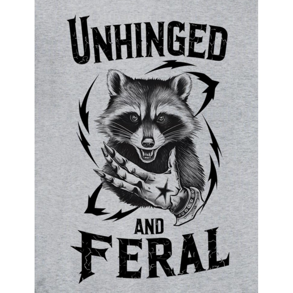 Long Sleeve Shirts for Men sweatshirt Raccoon Unhinged And Feral Trash Panda Animals Design Sweatshirt Tee Streetwear Casual tops clothes