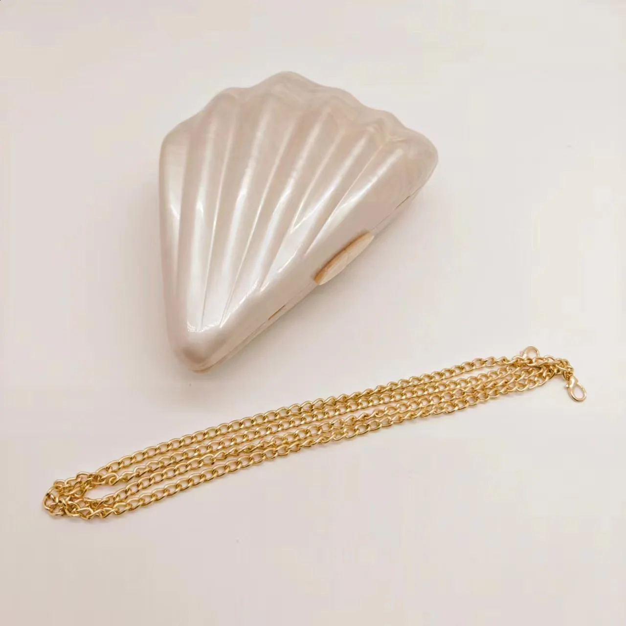 Acrylic Box Clutch Shell Pearl Night Party Girl Handbag and Wallet Beach Wedding Gift Bag Ins Pvc 240910