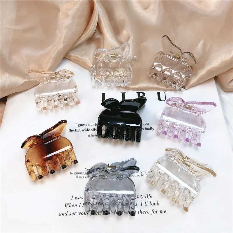 1PC Cute Butterfly Hair Claws Small Size Barrettes Hair Accessories Korean Fashion Women Hair Claw Solid Color Pins New HeadwearX2409
