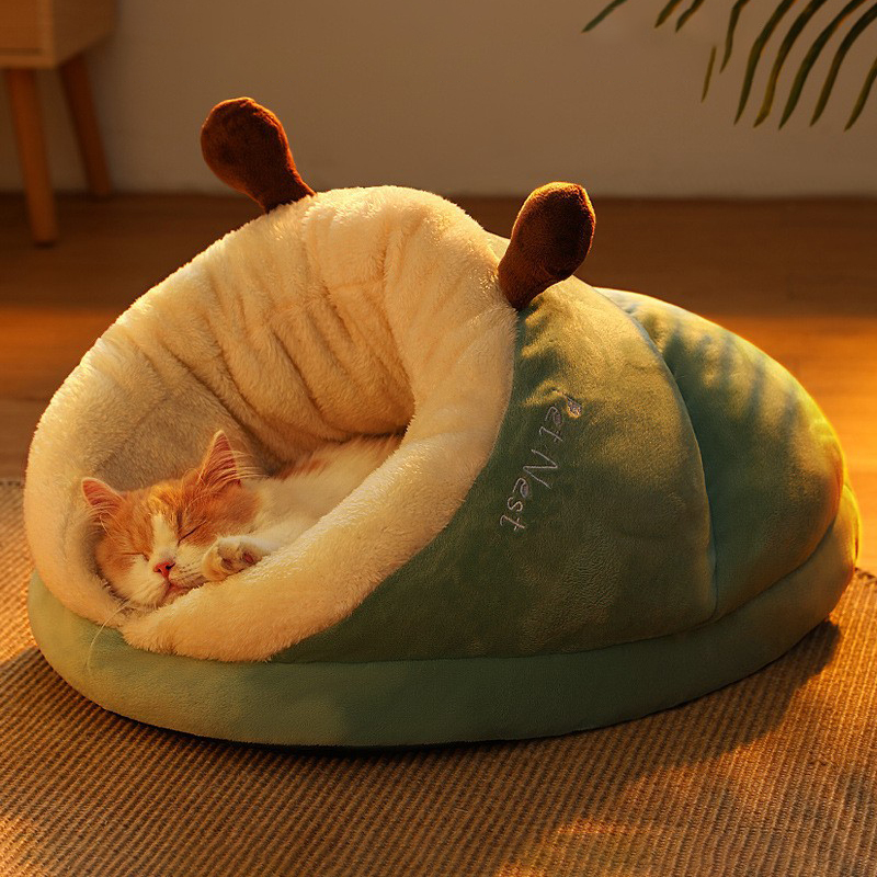 Winter Soft Cozy Cave Warm House Nest Puppy Bed for Small Dogs Cats Cat Sleep Bag Pet Supplies