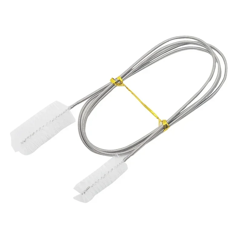 90cm Aquarium Cleaning Tools Flexible Stainless Steel Tube Nylon Brush Fish Tank Accessories For Cleaning Pipe Hoses Aquariums