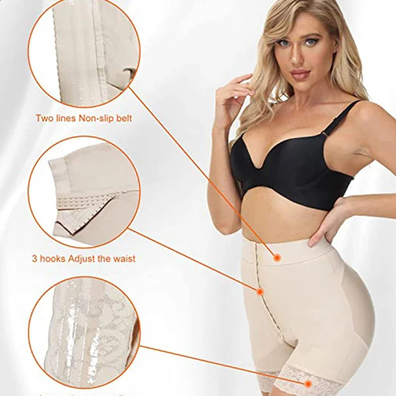 Butt Lifter Tummy Control Panties Fajas Colombianas BBL Short Hip Enhancer Shapewear Flat Belly Sheath Waist Trainer Body Shaper 240907