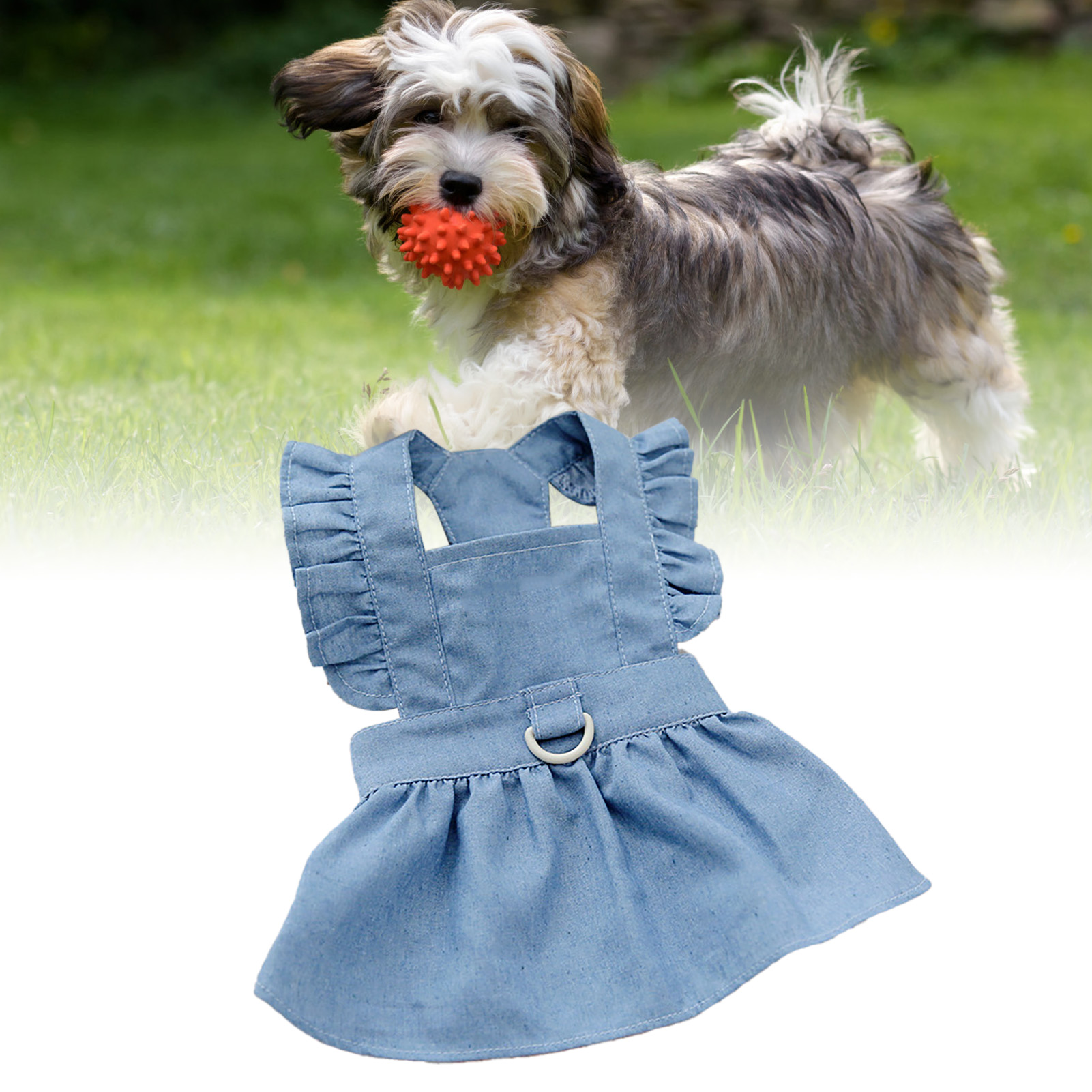 Cute Stylish Dog Dress, Side Zipper, Stylish, Comfortable, Spring, Summer