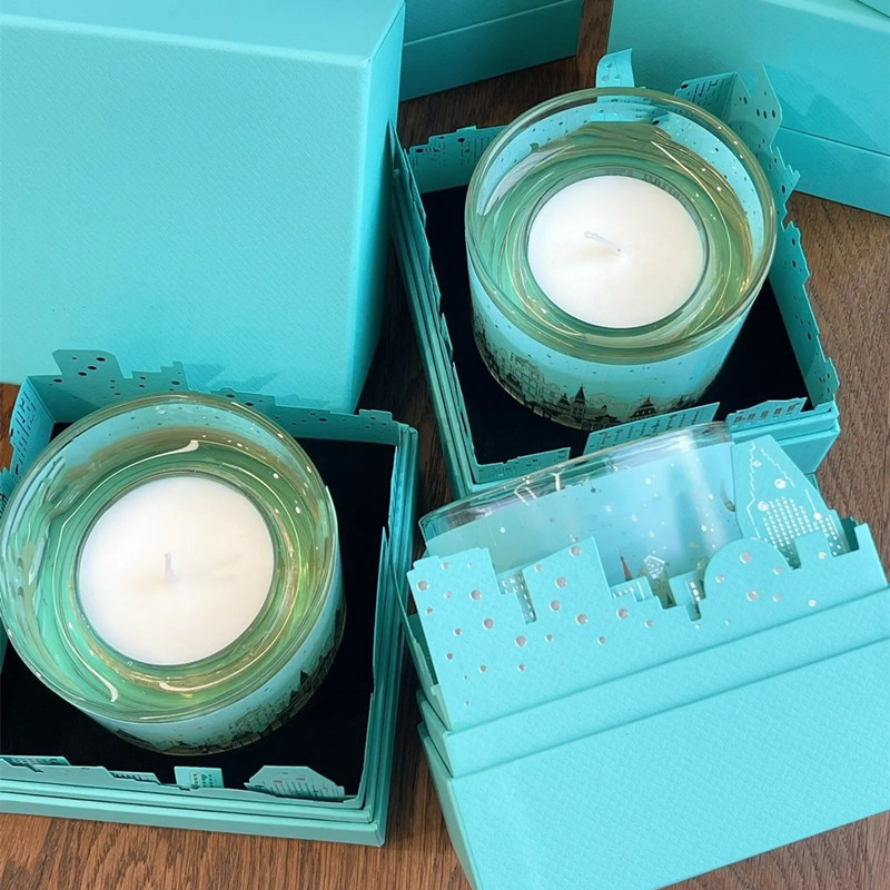 Bougie de parfum de Noël en édition limitée Bougie parfumée en cèdre Bougies en verre à motif de feuille de blé Déodorant de chambre Saveur durab