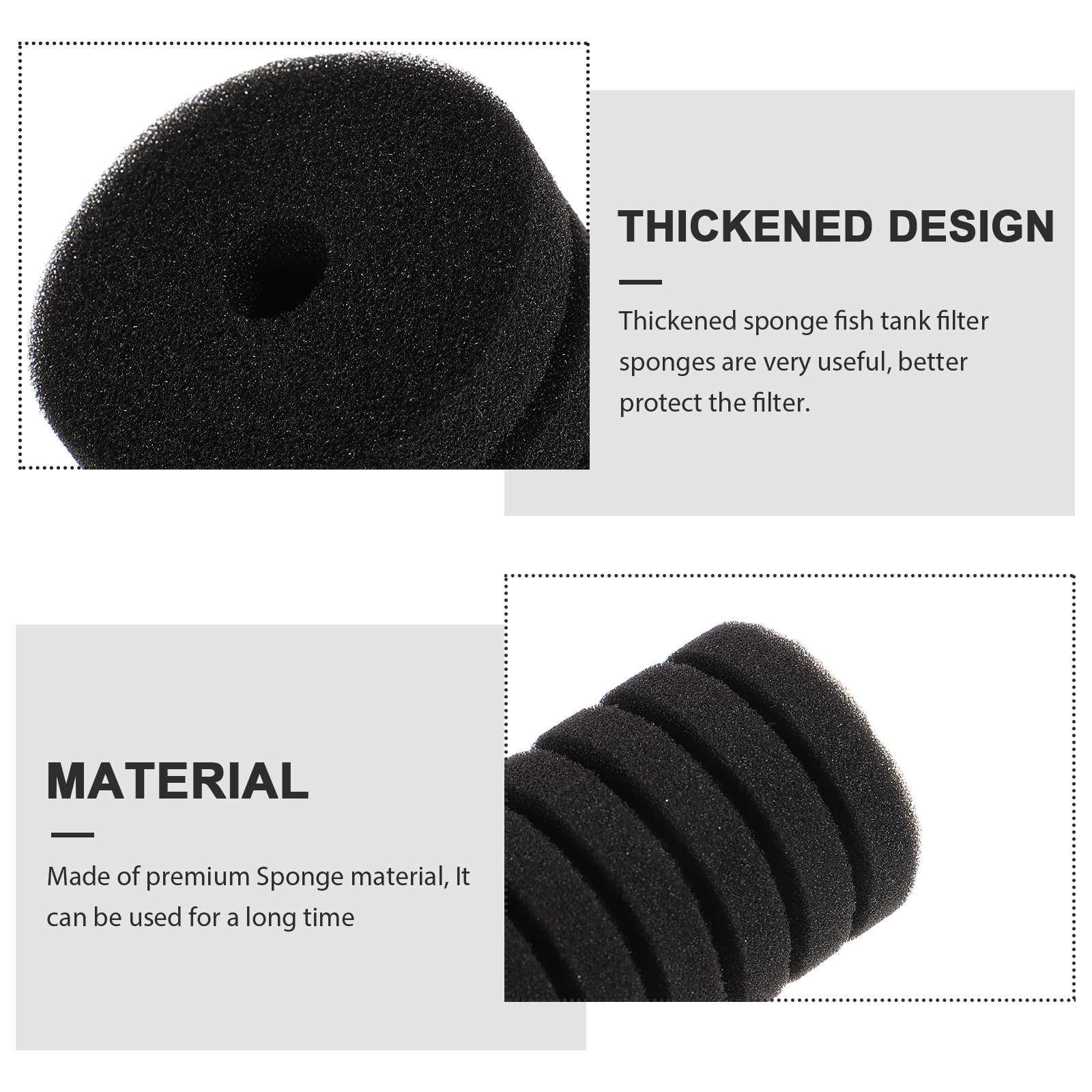 4pcs Aquarium Pre-Filter Sponge Aquarium Sponge Replacement Filter Sponge for Fish Tank Pre Filter Sponge Aquarium