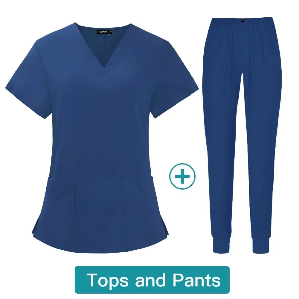 Stylish Work Uniform Set Doctors and Nurses in Beauty Salon Pet Hospital Dental Clinic and Operating Room 240911
