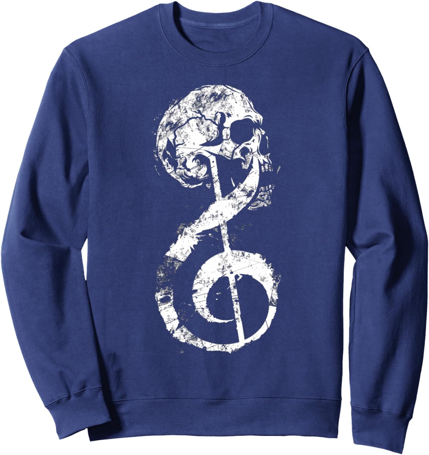 Long Sleeve Shirts for Men sweatshirt Skull Music Note Skull Gift Distressed Skull Art Men Women Sweatshirt Tee Streetwear Casual tops clothes
