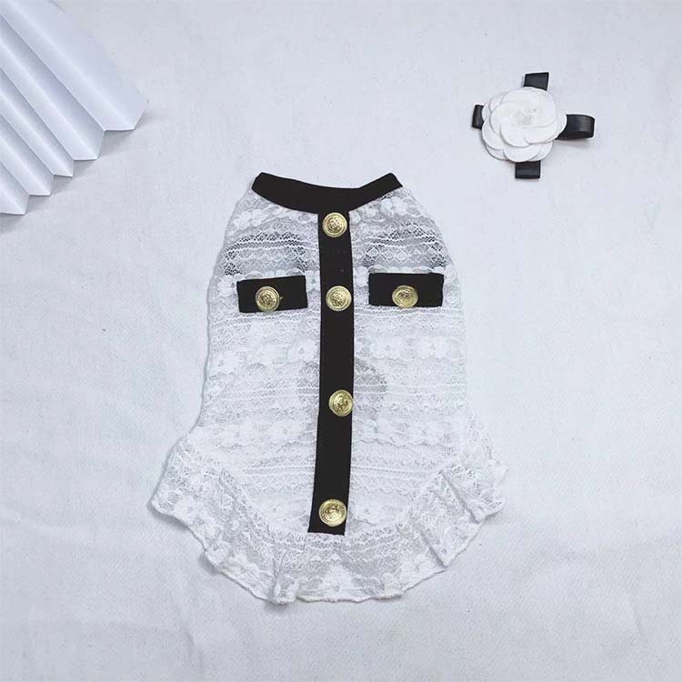 Pet Summer Mesh Lace Skirt Fragrant Cat Thin Dog Clothes Dress for Small Dogs