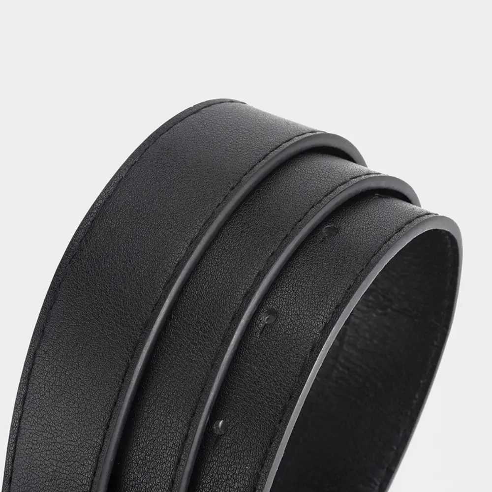 Black luxury design with Y2K jeans simple waistband casual 6 styles Pu leather strap for men and women W240912