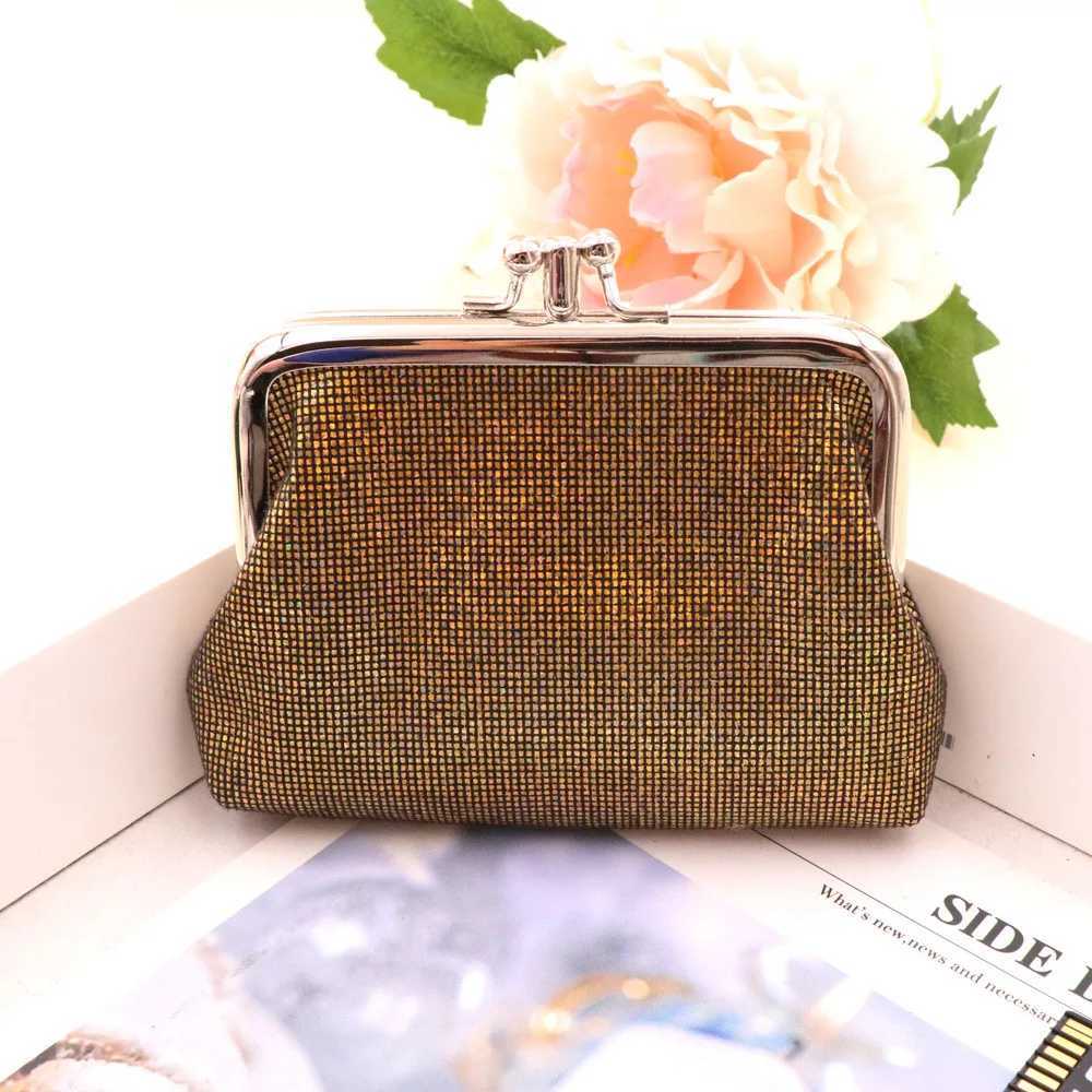 Double Layer Bright Grid Short Wallet Creative Card Holder Mini Coin Purse For Women Wallet Hasp Cluh Bag WomenS PursesXJ241111